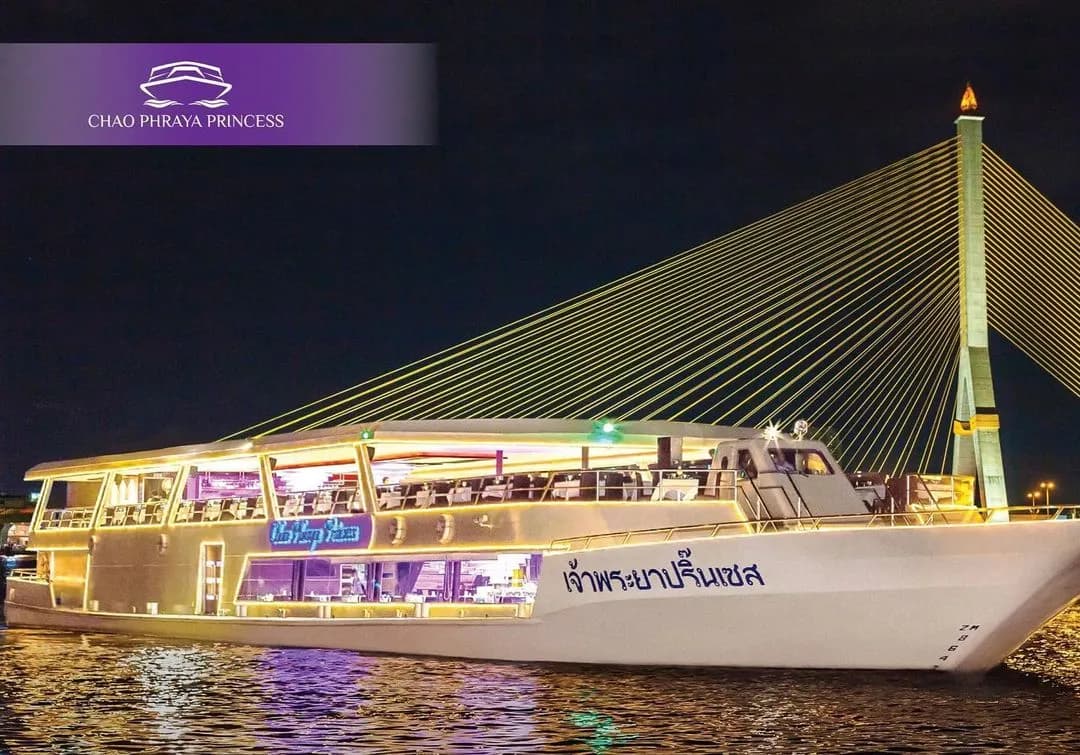 Chao Phraya Princess Cruise with Indian Buffet Dinner & Live Music Ticket